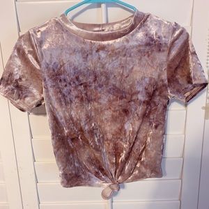 Velvet pink top